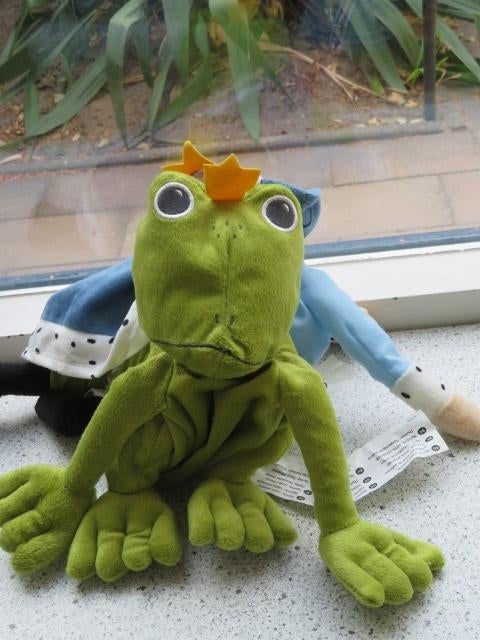 Kikker en Prins zachte pop van IKEA kikkerprins KVACK, Kikker, IKEA, Ophalen of Verzenden, Zo goed als nieuw