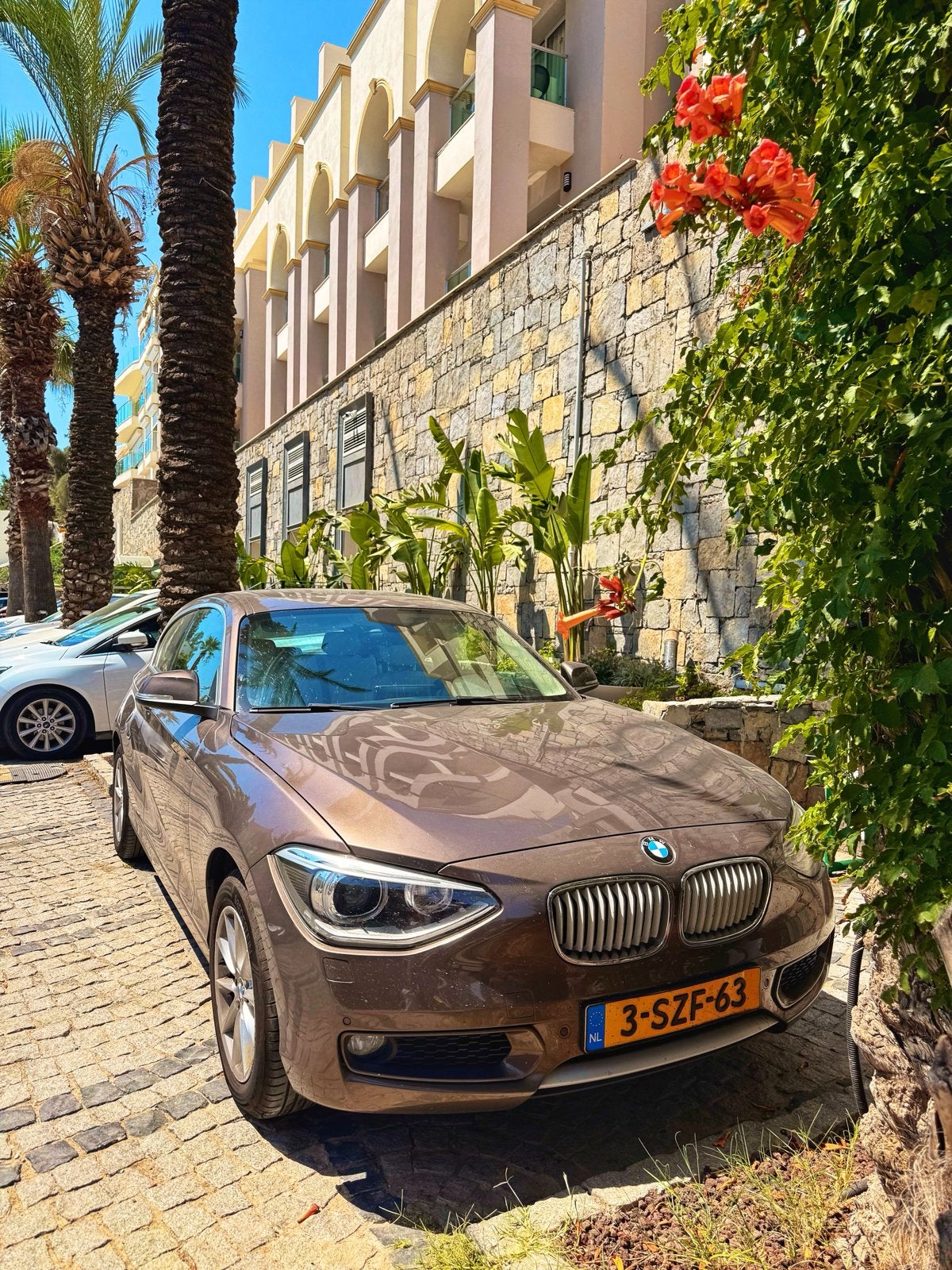 BMW 1-serie 118i High executive Leer, Panoramadak, Automaat, Auto's, Beige, 4 cilinders, Bruin, Panoramadak