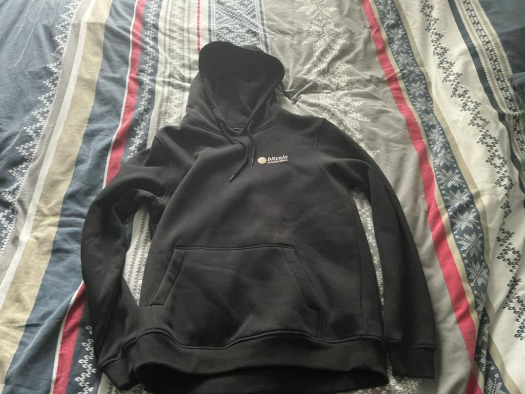 Bitcoin Amsterdam Hoodie - Zwart - Maat L, Ophalen of Verzenden, Zo goed als nieuw