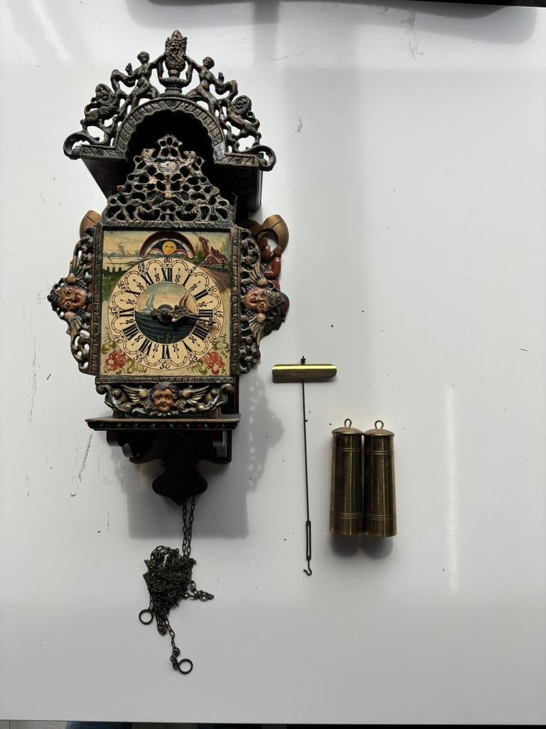 2 oude klokken, werking onbekend, bieden, Antiek en Kunst, Antiek | Klokken, Ophalen