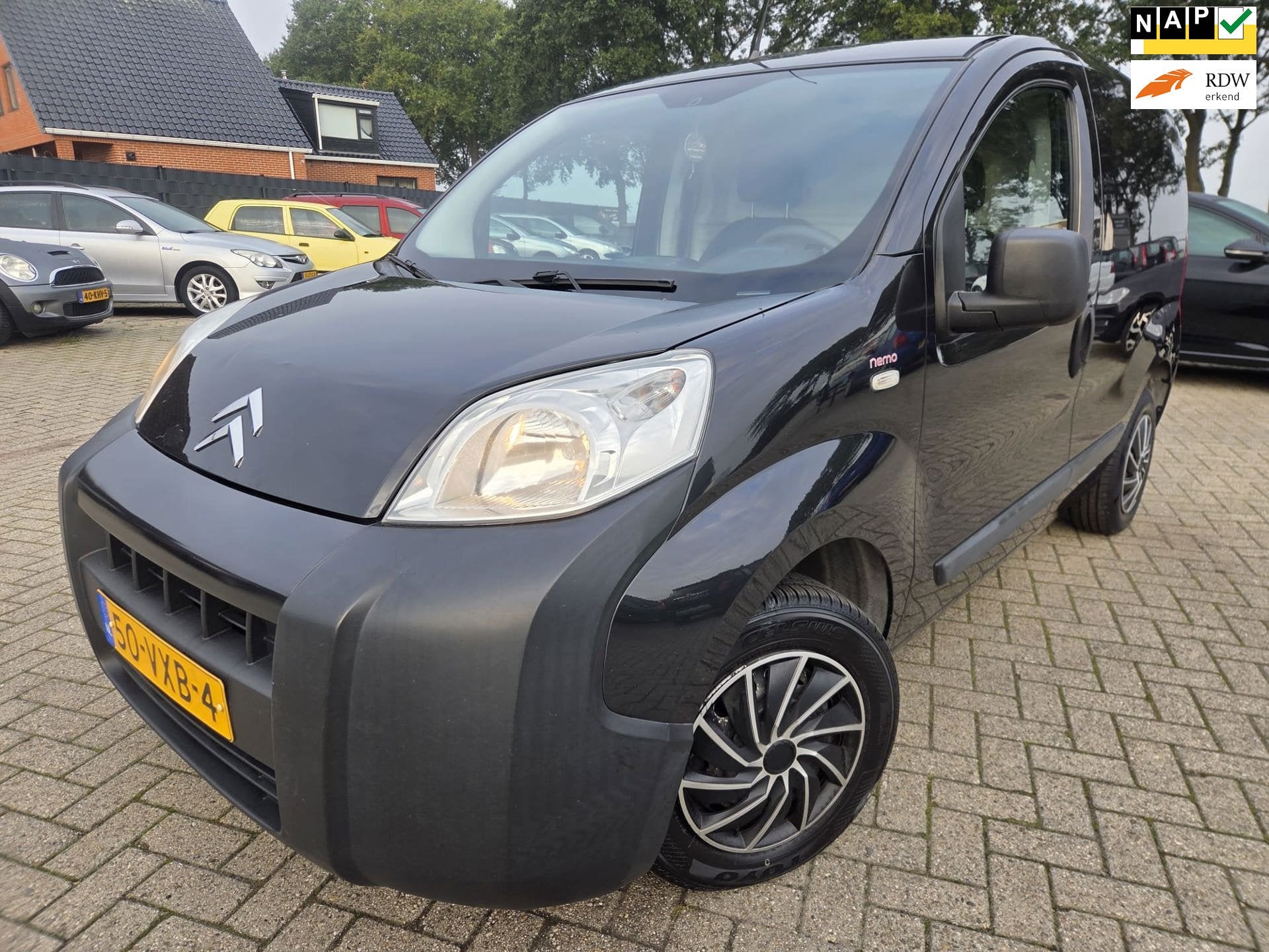 Citroen Nemo 1.4 HDi 2008. Marge/Airco etc.. APK 09-2027, Voorwielaandrijving, Stof, Gebruikt, Zwart