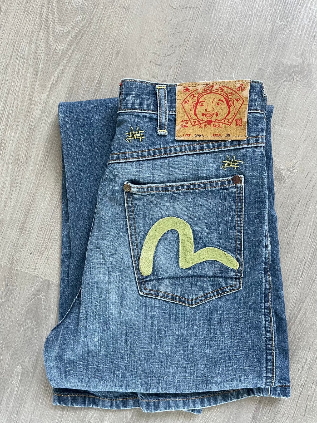 EVISU Lot 0001 Daicock Jeans Heren W30 Vintage (EU W28 L32), Kleding | Heren, Ophalen of Verzenden, Zo goed als nieuw, Blauw, W32 (confectie 46) of kleiner