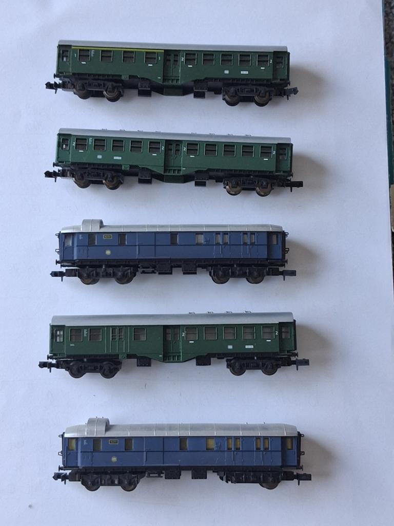 Set van 5 rijtuigen N-spoor, Arnold, Gebruikt, Gelijkstroom, Wagon