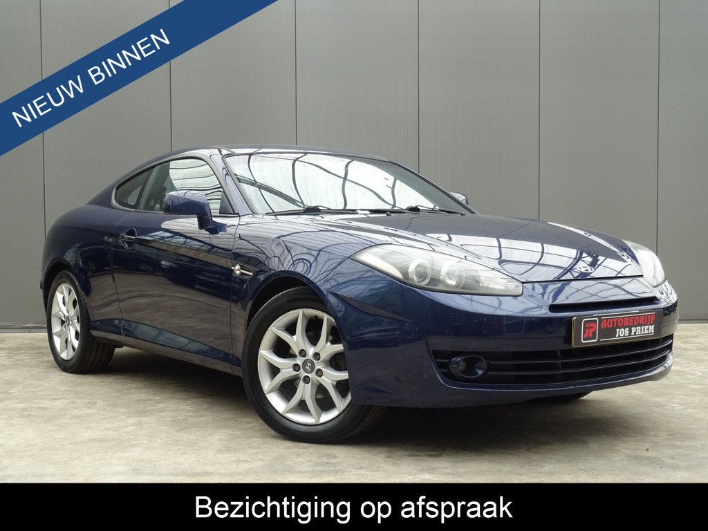 Hyundai Coupé 2.7i V6 Style * LPG * LEER * CRUISE !, Auto's, Hyundai, Stoelverwarming, Gebruikt, Coupé, Blauw