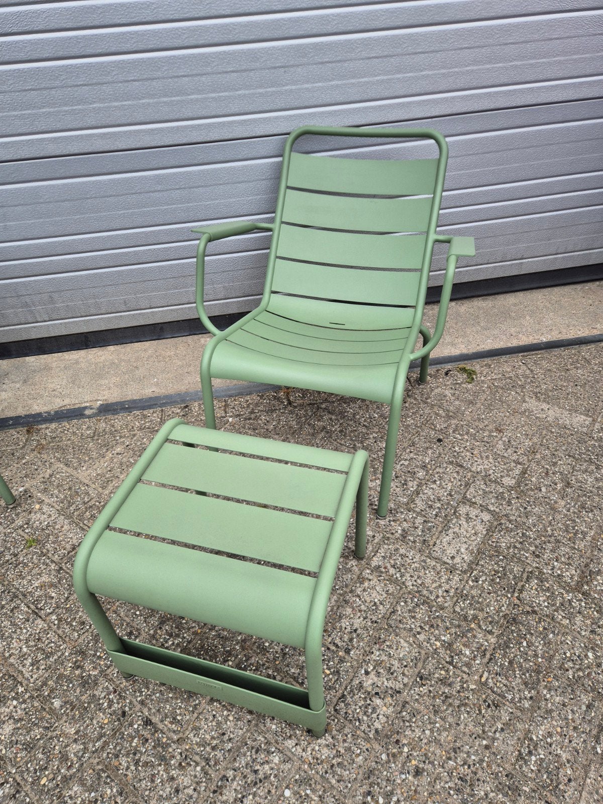 Gebruikte fermob low chair +voetenbank cactus Setprijs, Tuin en Terras, Tuinstoelen, Ophalen