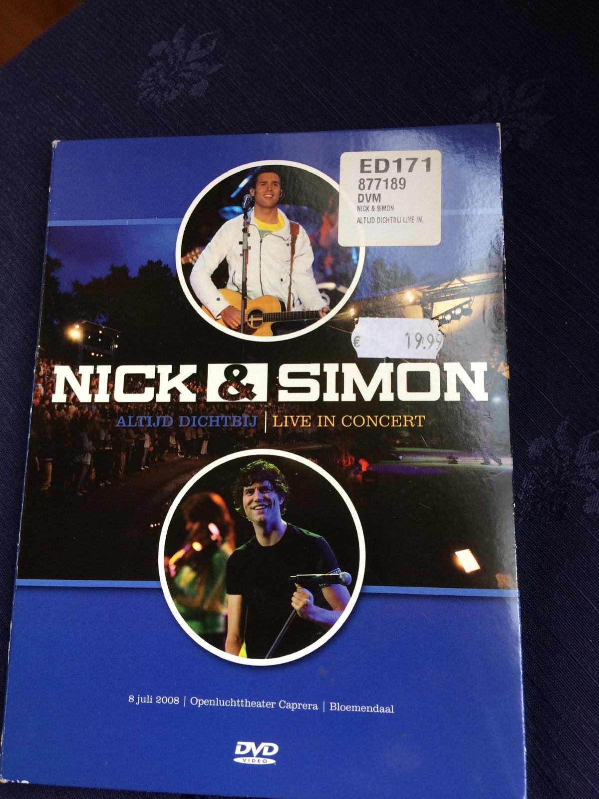 Dvd Nick en Simon Live concert, Alle leeftijden, Ophalen of Verzenden, Zo goed als nieuw, Concert