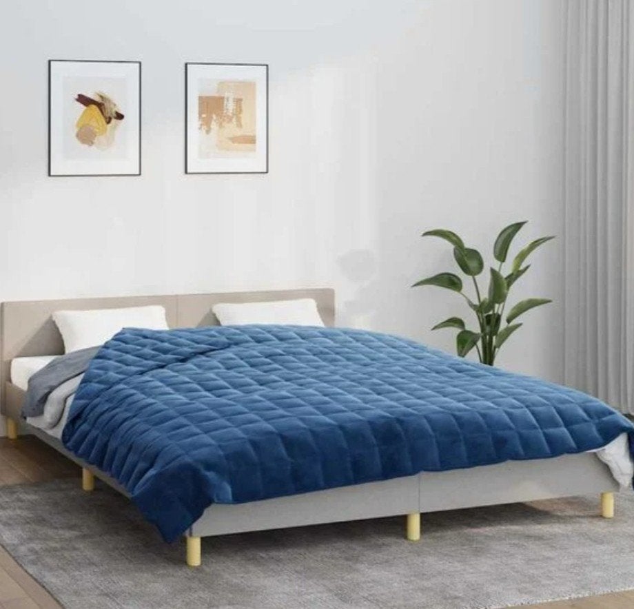 verzwaringsdeken groot 200*225 cm 9 kg, Blauw, Ophalen of Verzenden, Stof, Nieuw