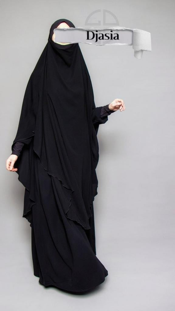 Khimar Firdovs van Djasia, khimaar, jilbab, jalaba, hijab, Kleding | Dames, Ophalen of Verzenden, Nieuw, Blauw, Onder de knie