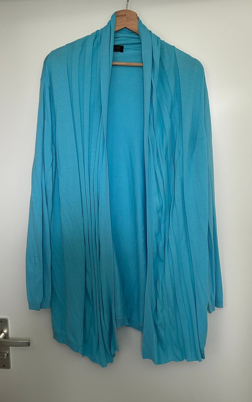 Mooi Turquoise Vest maat 46., Kleding | Dames, Truien en Vesten, Ophalen of Verzenden, Zo goed als nieuw, Maat 46/48 (XL) of groter
