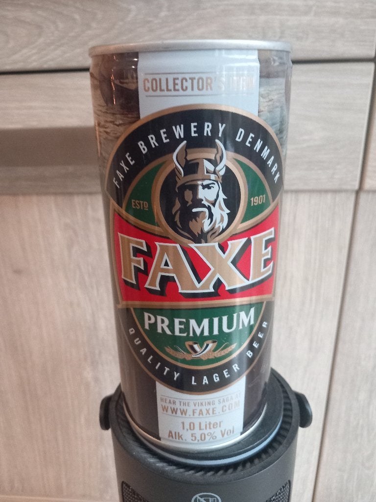 1 Liter blik Faxe Premium Denmark, Ophalen of Verzenden, Zo goed als nieuw, Overige