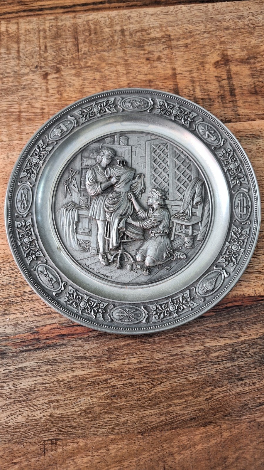 SKS Tinbord "De Kleermaker" - Traditioneel Handwerk, Ophalen of Verzenden