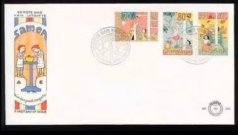 Nederland 1994 - FDC E329 - Kinderzegels, Ophalen of Verzenden, Postfris