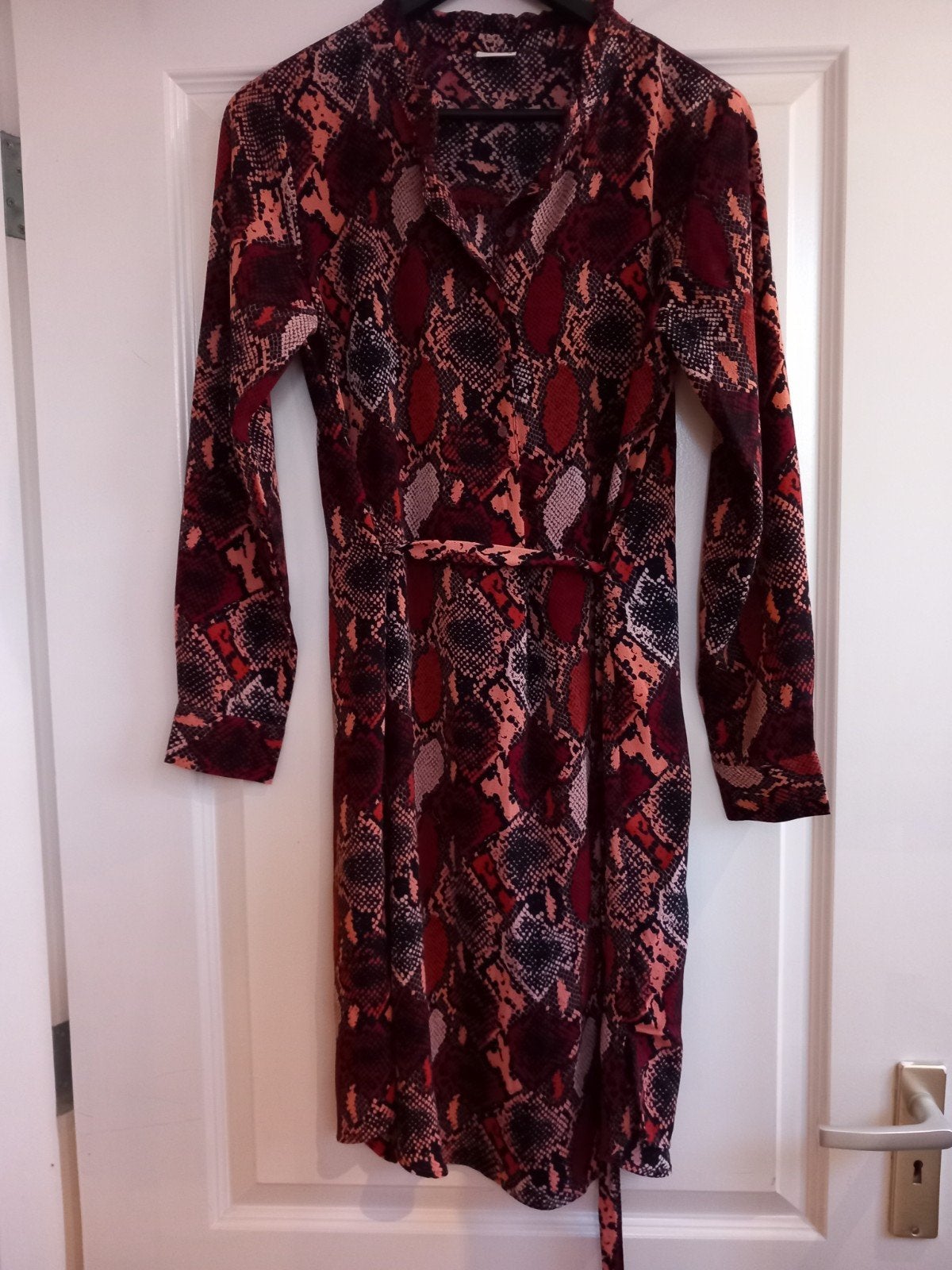Jacqueline de Yong jurk met slangenprint - Maat 36, Meerkleurig, Ophalen of Verzenden, Zo goed als nieuw, Knielengte