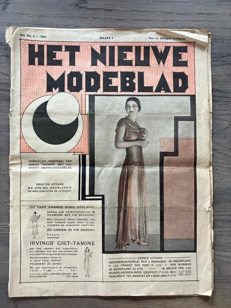 Het nieuwe modeblad - 1931, Ophalen of Verzenden, Gelezen, Overige typen