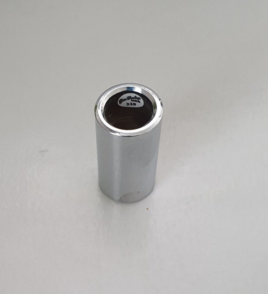 SLIDE / BOTTLENECK MESSING CHROME Dunlop 228, Ophalen of Verzenden, Nieuw, Elektrische gitaar