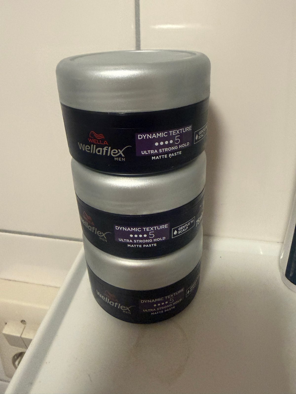 3 potjes Wella Wellaflex Men Dynamic Texture Matte Paste, Sieraden, Tassen en Uiterlijk, Uiterlijk | Haarverzorging, Ophalen of Verzenden