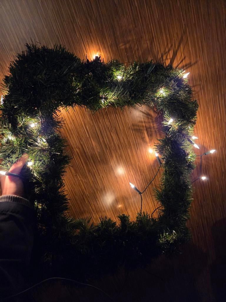 Krans, kerstkrans met verlichting, Diversen, Kerst, Ophalen