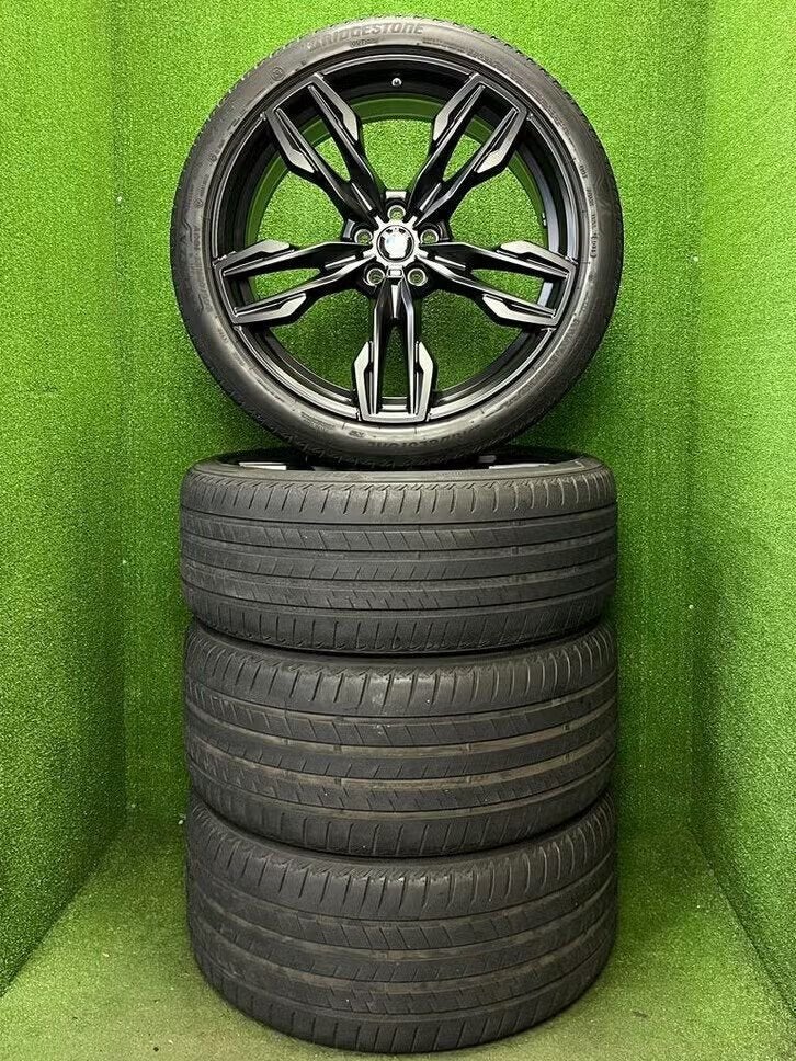 Originele 21 inch BMW 718M velgen met banden X3 X4 G01 G02, Gebruikt, 275 mm, Banden en Velgen, Germany