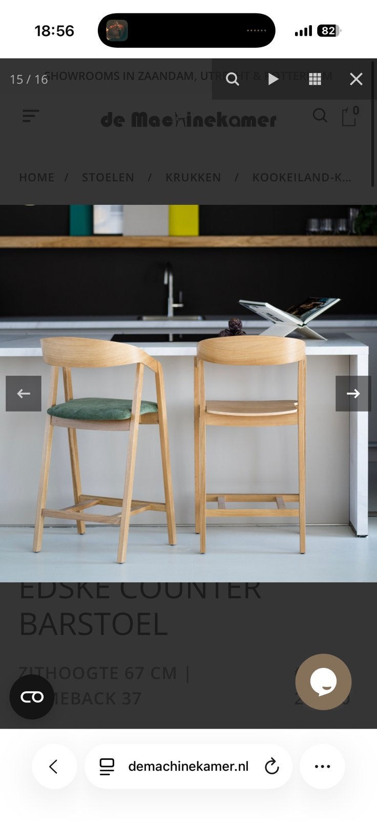 Barkruk Sav & Økse, Huis en Inrichting, Ophalen, Zo goed als nieuw, 60 tot 90 cm