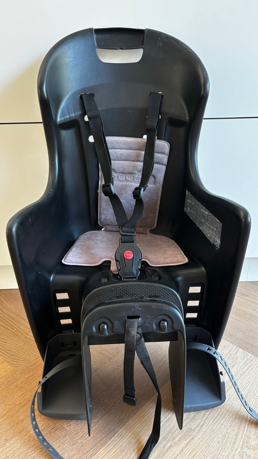 Fietsstoeltje kinderzitje Boodie Polisport, Fietsen en Brommers, Ophalen, Achterzitje, Voetsteuntjes, 9 t/m 18 kg