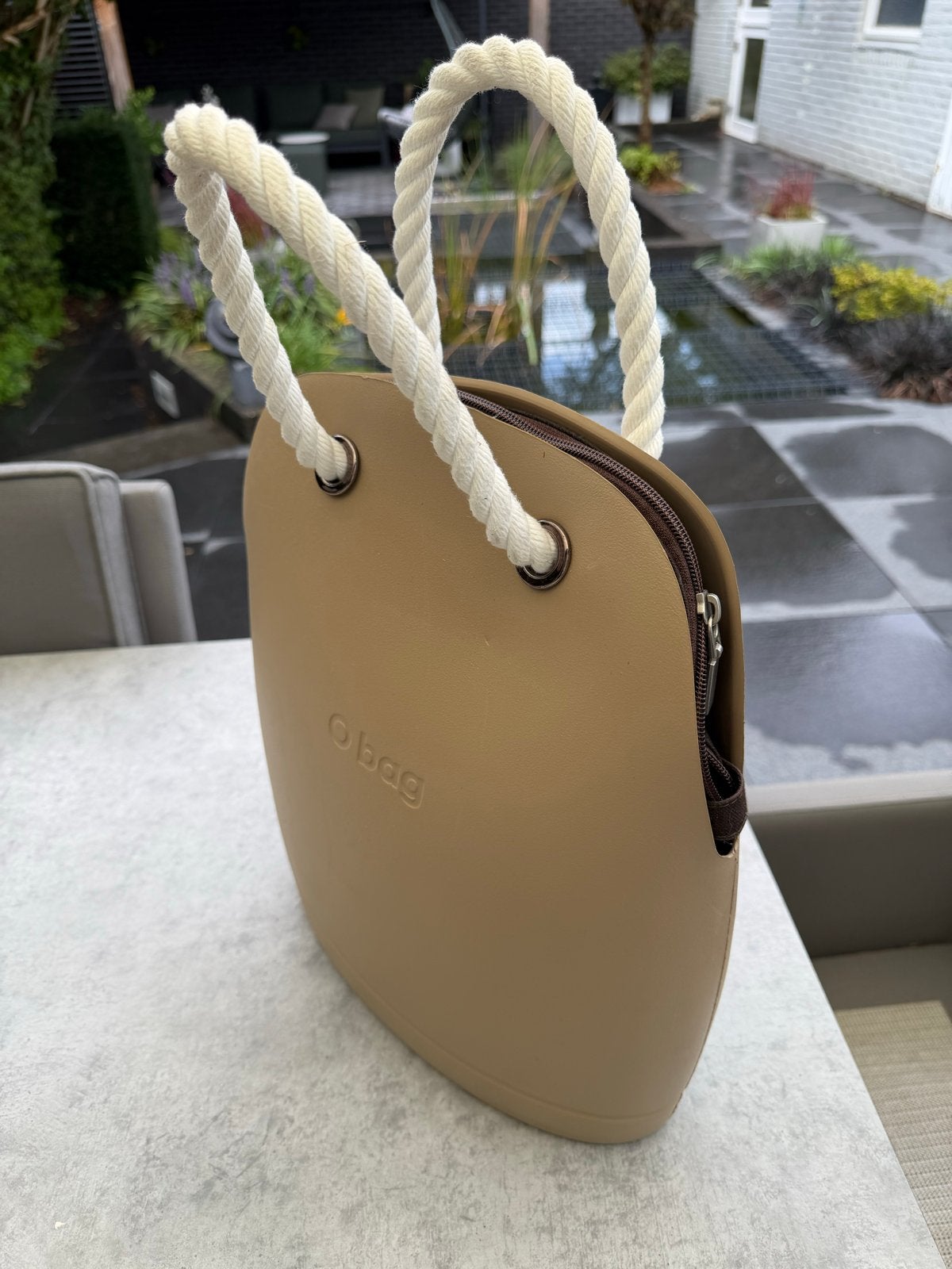 O Bag Tas, Ophalen of Verzenden, Zo goed als nieuw, Beige, Handtas