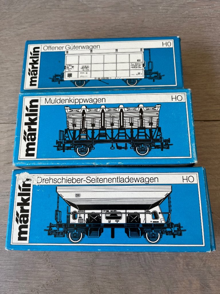 Marklin ho 4631, 4635, 4656, wagons nieuwstaat, Wisselstroom, Verzenden, Märklin, Nieuw