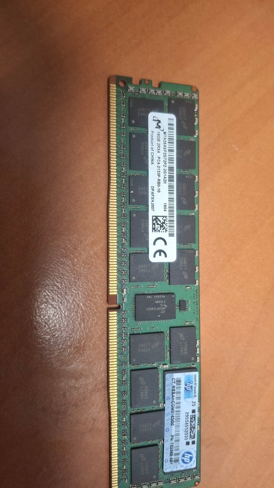 HP 16GB DDR4 ECC Registered (RDIMM), Computers en Software, Ophalen of Verzenden, Zo goed als nieuw, DDR4, 16 GB