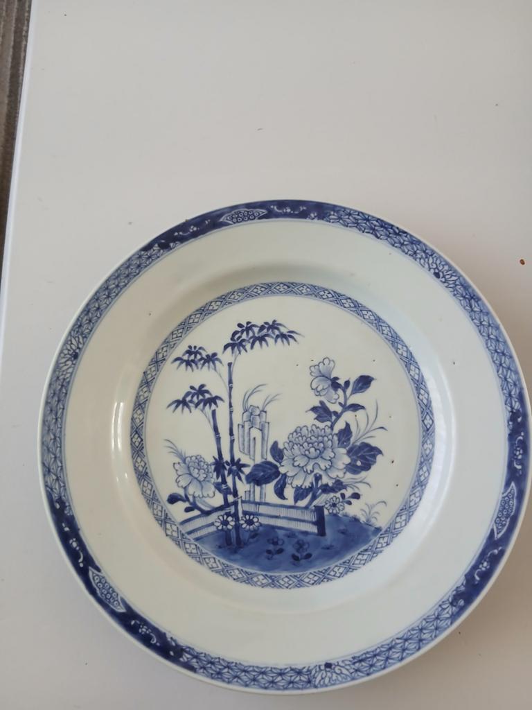 Chinees bord chinese schotel Qing Qianlong  ? 19e 18e eeuw ?, Ophalen of Verzenden