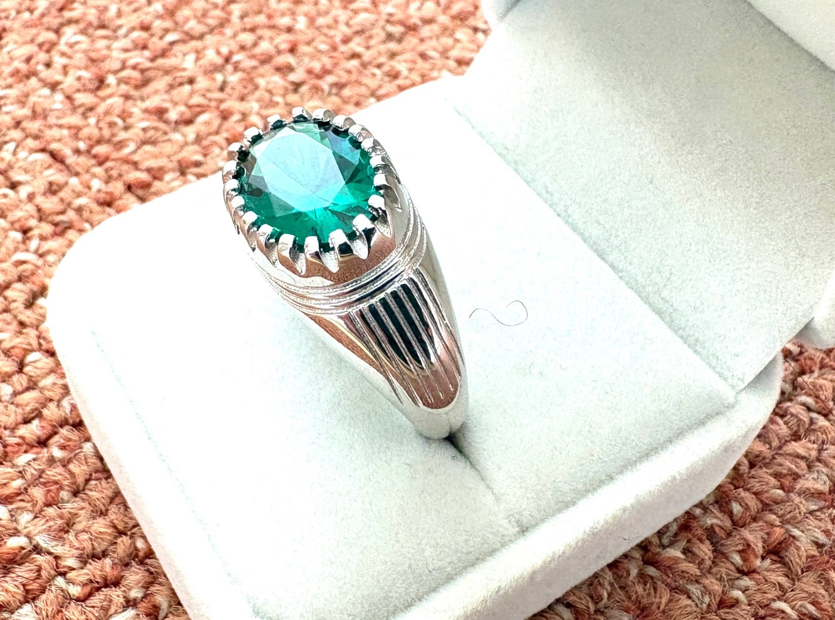 Heren ring massief sterling zilveren  925 ring voor mannen, Sieraden, Tassen en Uiterlijk, Ringen, Verzenden, 19 tot 20, Heer