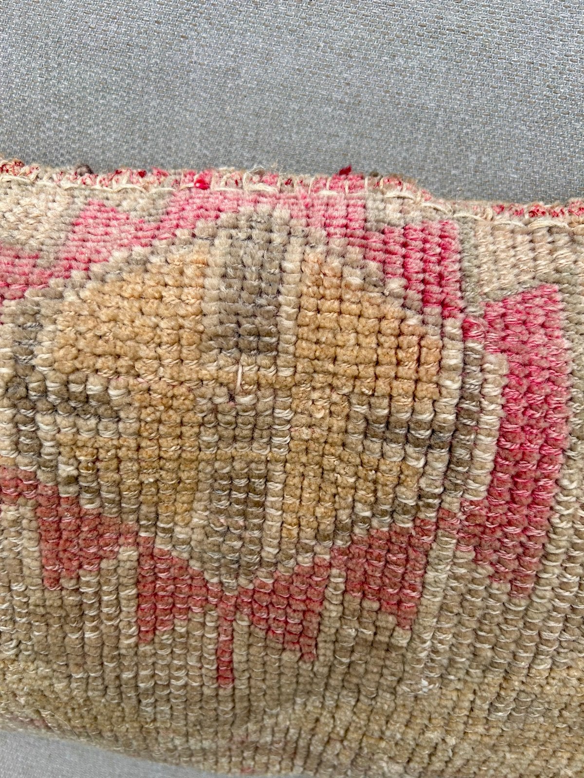 Vintage Marokkaans Berber Kussen - Handgemaakt, Gebruikt, Meerkleurig, Ophalen of Verzenden, Sierkussen