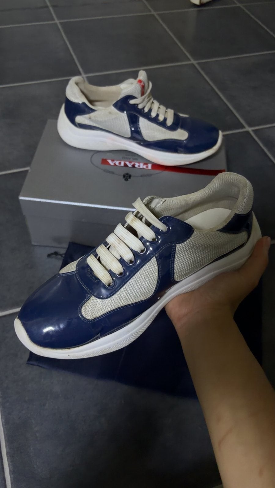 Prada Cups, Kleding | Heren, Blauw, Ophalen of Verzenden, Sneakers of Gympen, Zo goed als nieuw