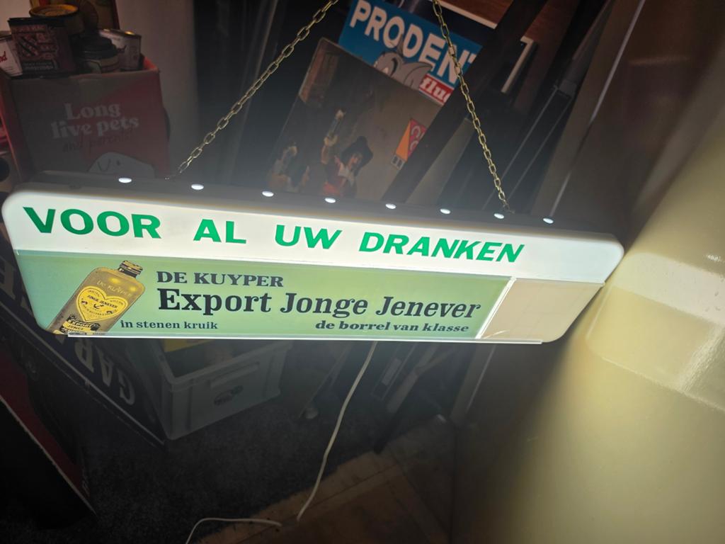 De Kuyper Jenever Lichtbak, Verzamelen, Merken en Reclamevoorwerpen, Ophalen of Verzenden, Gebruikt, Lichtbak of (neon) lamp