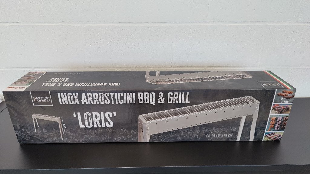 Maurina - arrosticini BBQ Loris - 85cm - Inox - 50 stokjes, Ophalen of Verzenden, Nieuw, Maurina