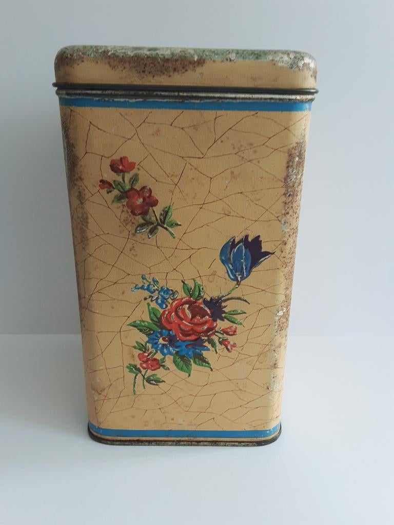 bloemen blik made in holland, Verzamelen, Blikken, Ophalen of Verzenden, Gebruikt, Overige