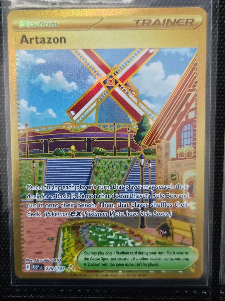 Pokemon Artazon 229/197 Obsidian Flames, Ophalen of Verzenden, Zo goed als nieuw, Losse kaart, Foil