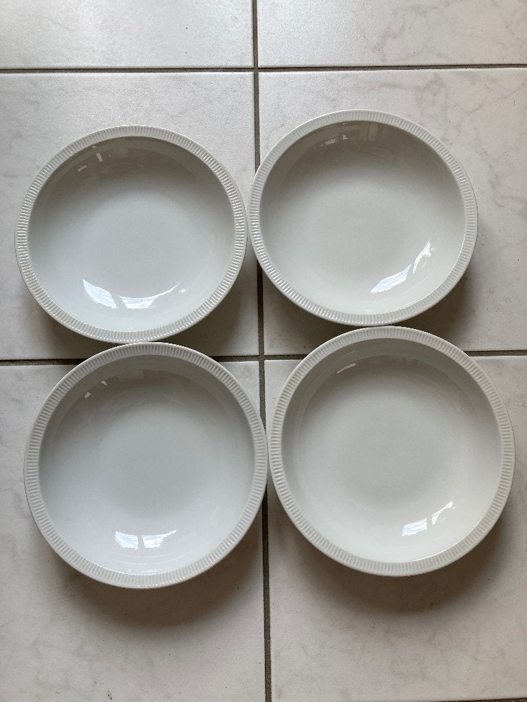 Arzberg Cannelee wit 4 soepborden 21 cm nieuw, Ophalen of Verzenden