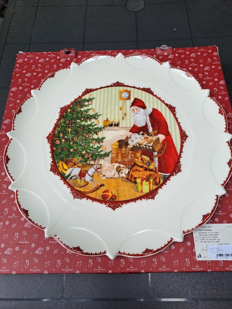 NIEUW in doos Villeroy en Boch grote Kerst schaal 40 cm, Ophalen of Verzenden, Overige stijlen, Porselein, Schaal of Schalen