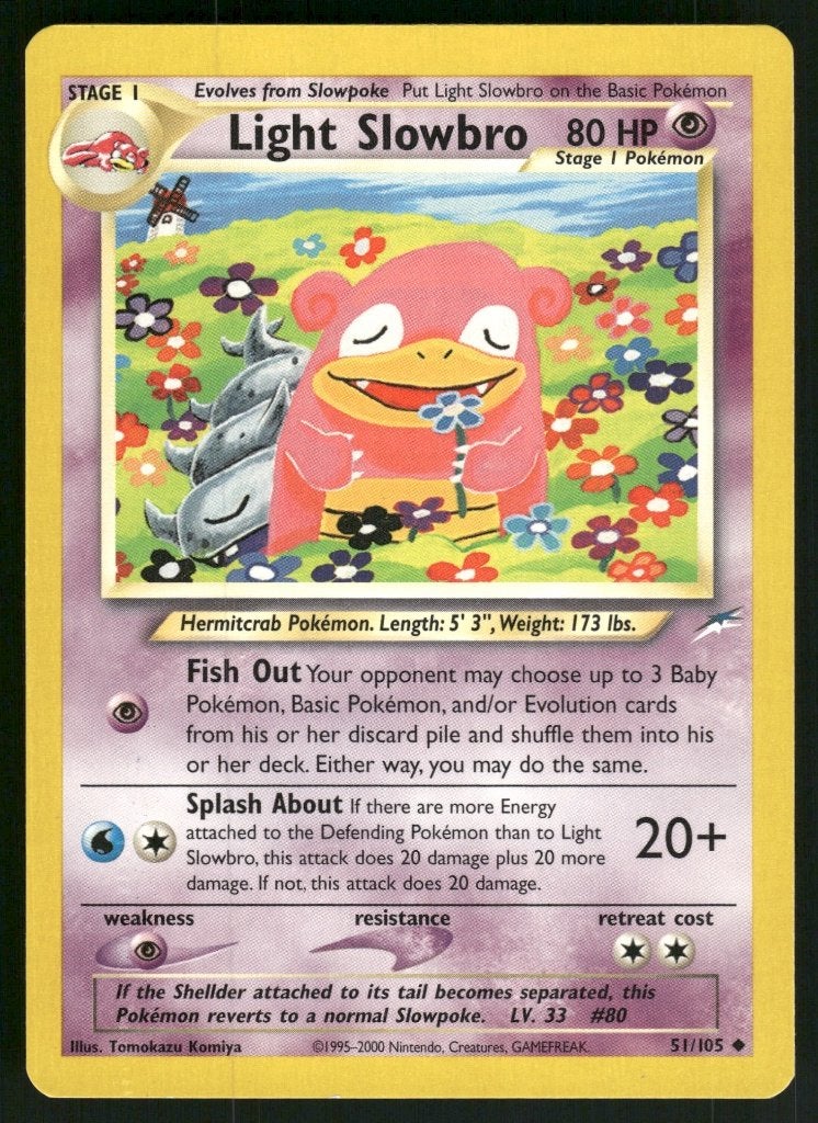 Light Slowbro 51/105 - Neo Destiny (NM), Verzenden, Gebruikt