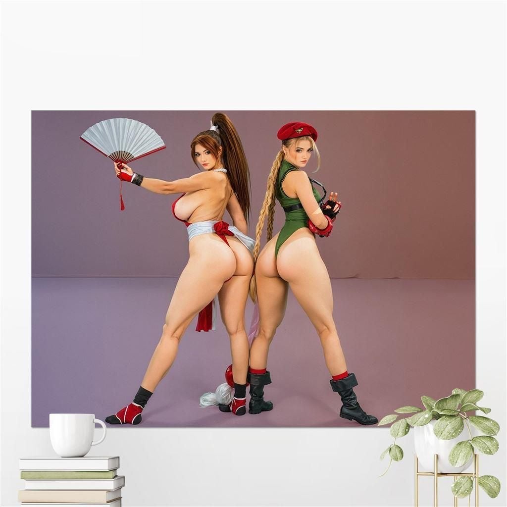 Ssexy Mai Shiranui en Cammy White 50x70cm Poster, 1 speler, Verzenden, Nieuw, Vanaf 3 jaar