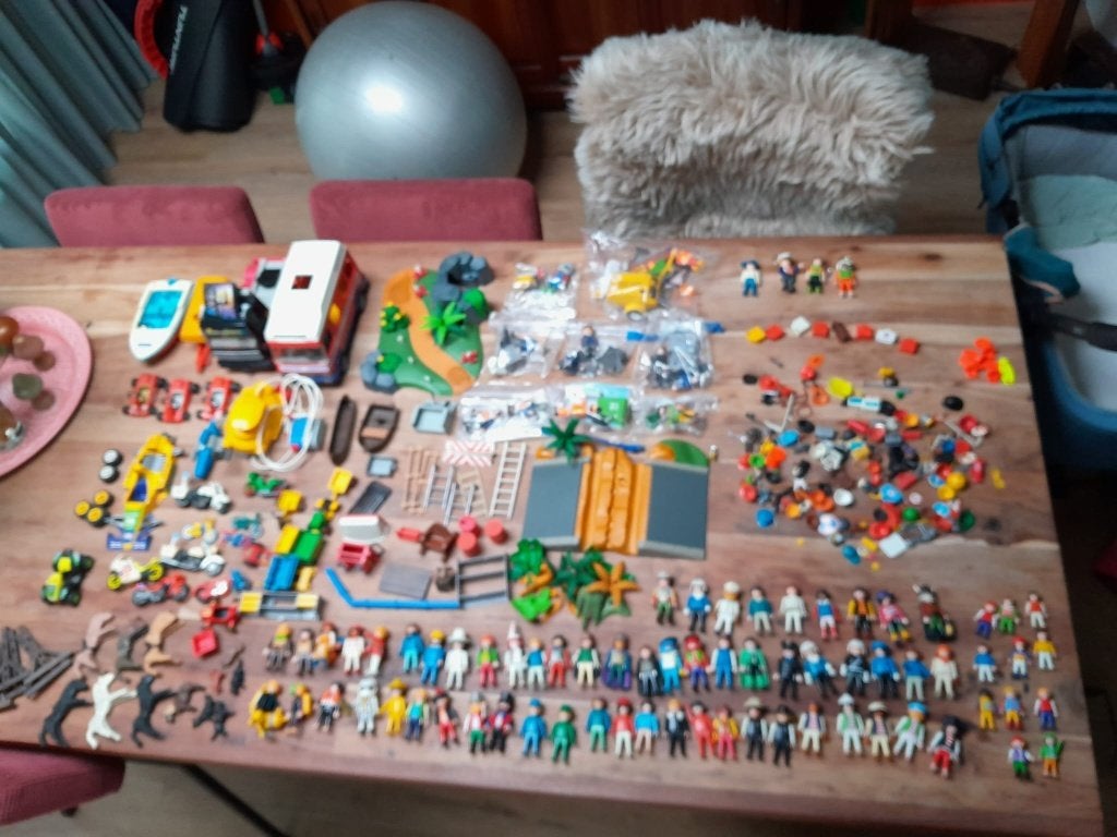 Grote partij playmobil auto's boten figuren sets dieren, Gebruikt, Losse onderdelen, Overige typen, Ophalen of Verzenden