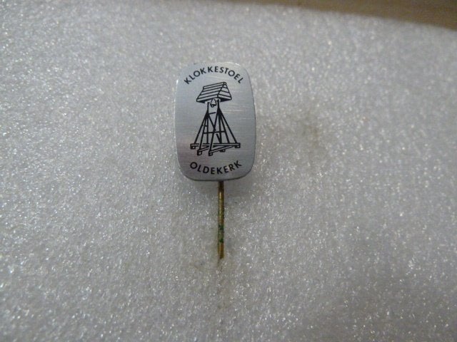 Vintage Speldje Klokkestoel Oldekerk, Ophalen of Verzenden, Gebruikt, Stad of Land, Speldje of Pin