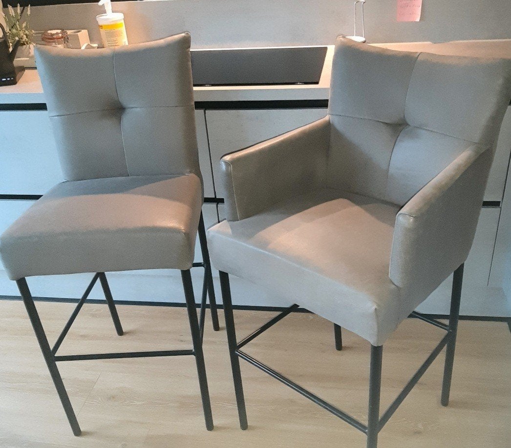 BARSTOELEN LEDER., Ophalen, Met voetsteun, 60 tot 90 cm, Nieuw