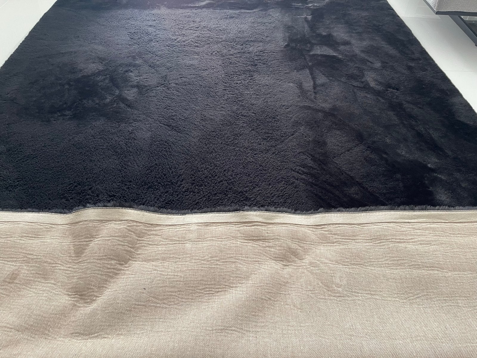 Zwart Vloerkleed - Fraai Home & Living - 200x290cm, Ophalen, Gebruikt, Zwart, 200 cm of meer