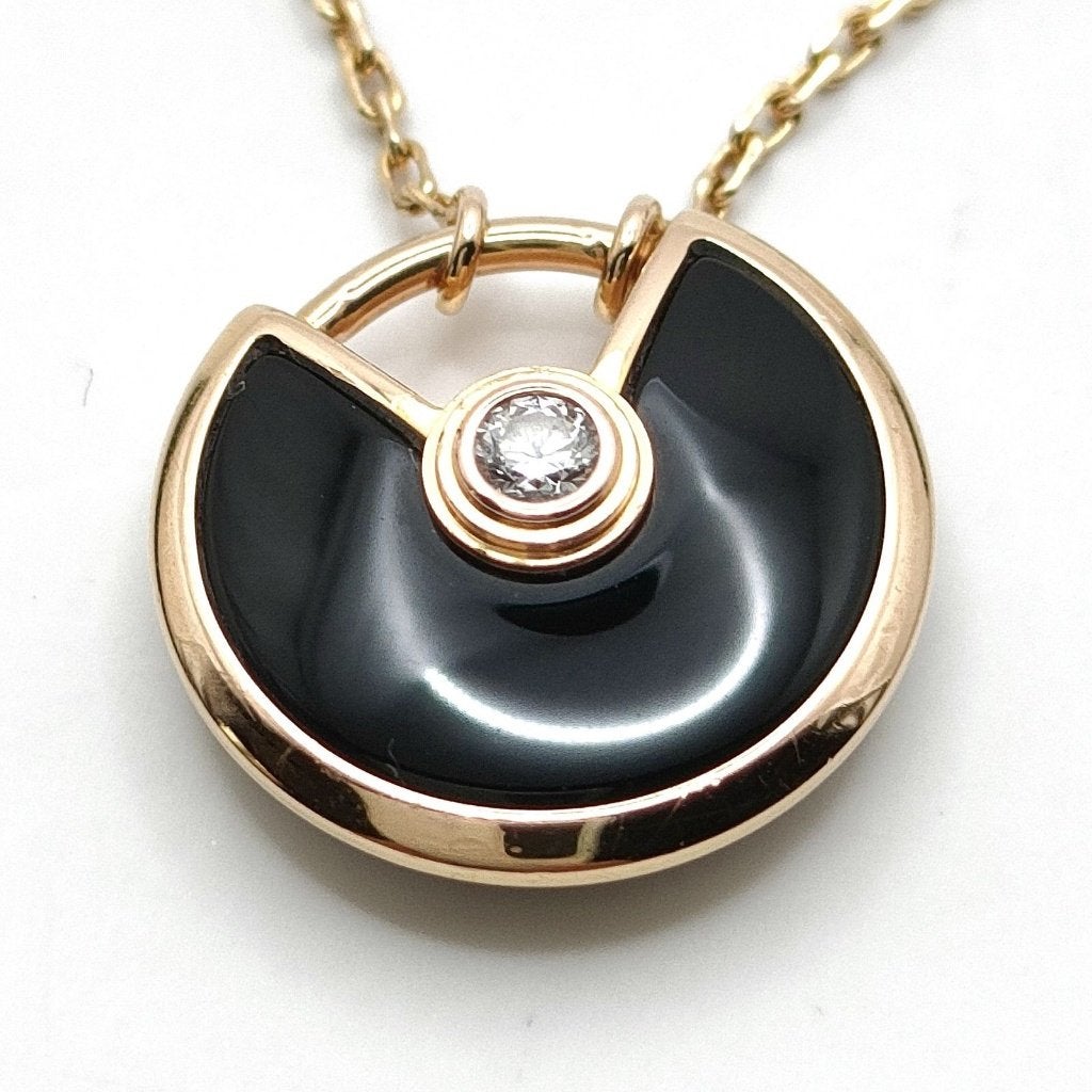 Amulette de Cartier Ketting – 18k Goud complete set, Ophalen of Verzenden, Zo goed als nieuw, Met edelsteen, Goud