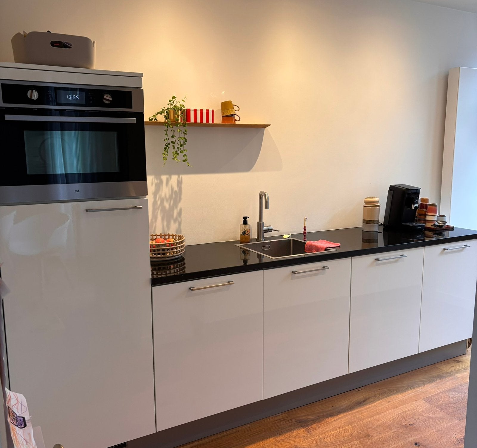 Moderne keuken, Ophalen, Zo goed als nieuw, Wit, Enkelwandige keuken
