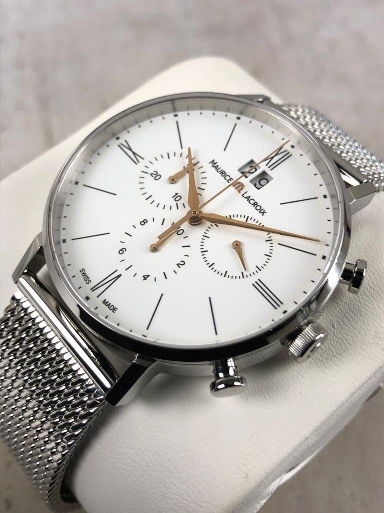 Maurice LaCroix Eliros Chronograph, Sieraden, Tassen en Uiterlijk, Horloges | Heren, Nieuw, Polshorloge, Overige merken, Staal