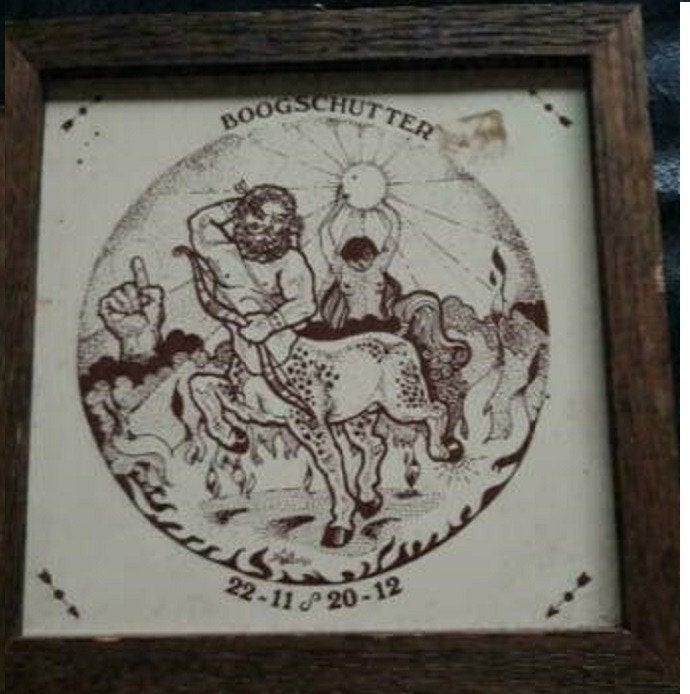 Wandbordje. Boogschutter., Ophalen of Verzenden, Gebruikt