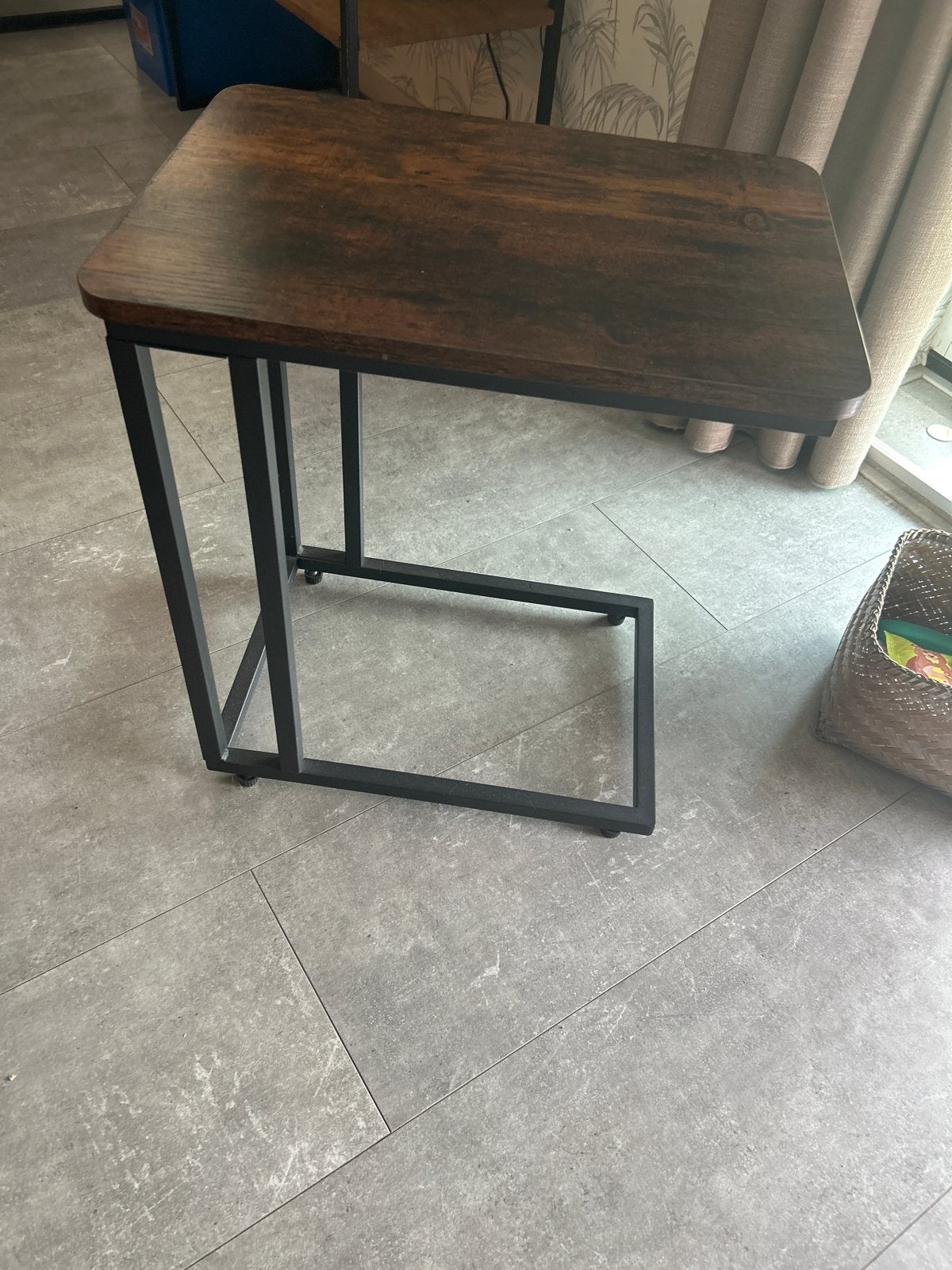 Industrieel laptoptafeltje - Bijzettafel, Ophalen, Zo goed als nieuw