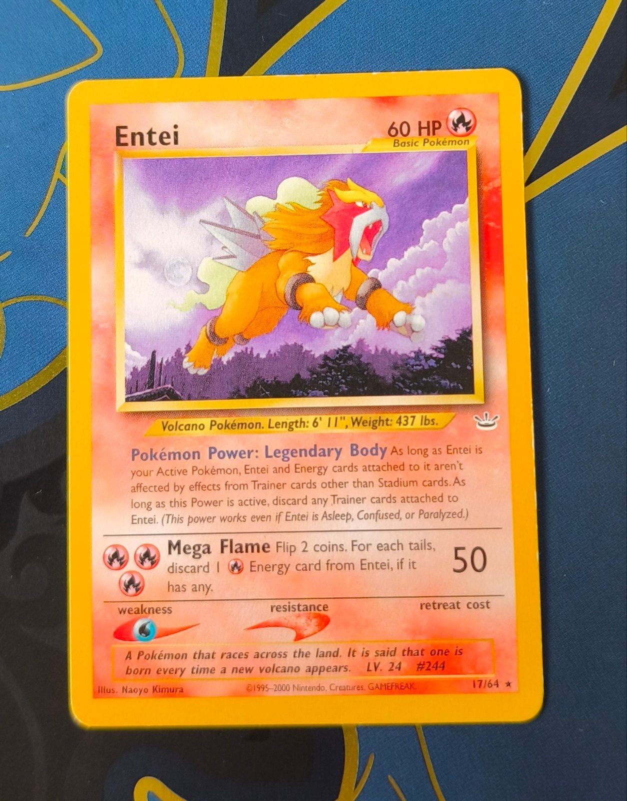 Entei Pokémon Kaart - Neo Revelation 17/64 (2000), Ophalen of Verzenden, Gebruikt, Losse kaart