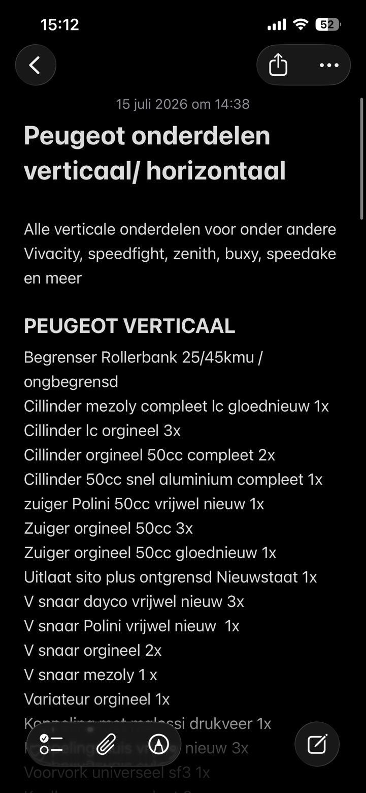 Alle onderdelen peugeot aanwezig, Eén persoon, Cadeaubon